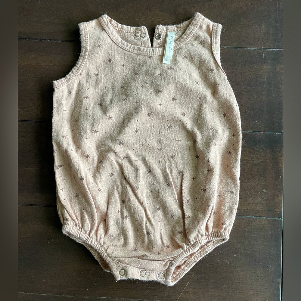 Rylee + Cru Light Pink Bubble Romper